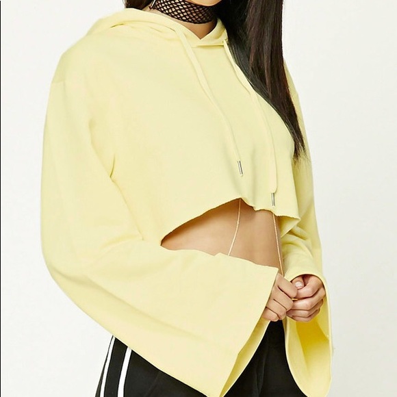Forever 21 Tops - Cropped raw hem hoodie